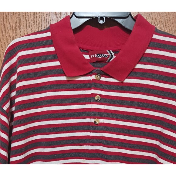 (2)Polo Shirts (Red/White-Size-4XL-Fits like Size-3XL)-(1-White/Blue-3XL)-$30.00 - Picture 3 of 8